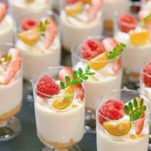Fresh Fruit Cream Dessert Cups